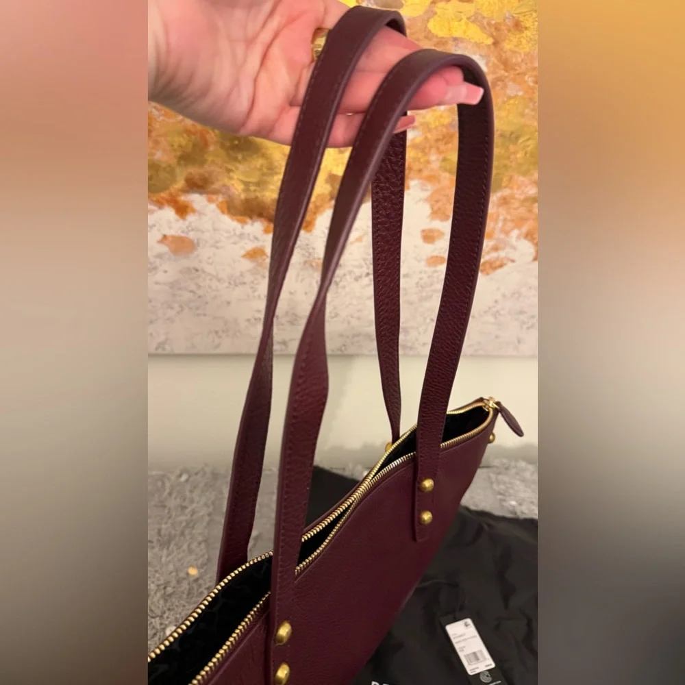 Rebecca Minkoff Milan Tote with Studs in Port - Picture 11 of 12